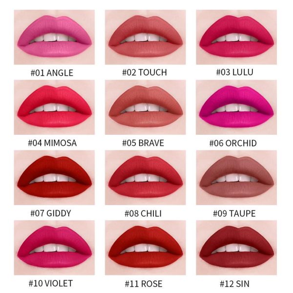 12 Colors Matte Lipstick Waterproof Long Lasting - Image 3