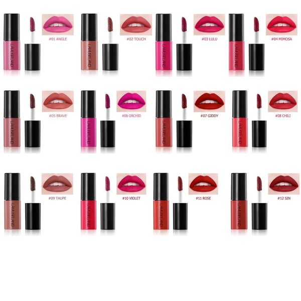 12 Colors Matte Lipstick Waterproof Long Lasting - Image 4