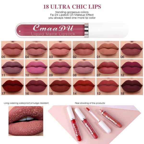 12 Colors Matte Lipstick Waterproof Long Lasting - Image 5