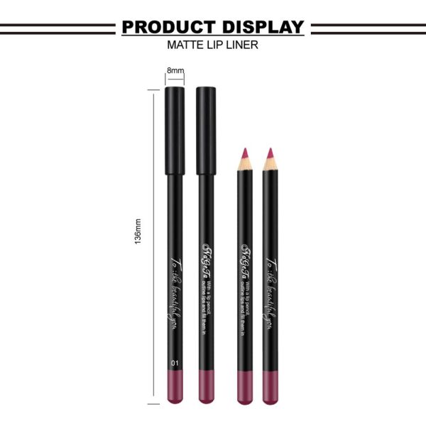 12 Assorted Colors Lipstick Eyeliner Pen - Image 6