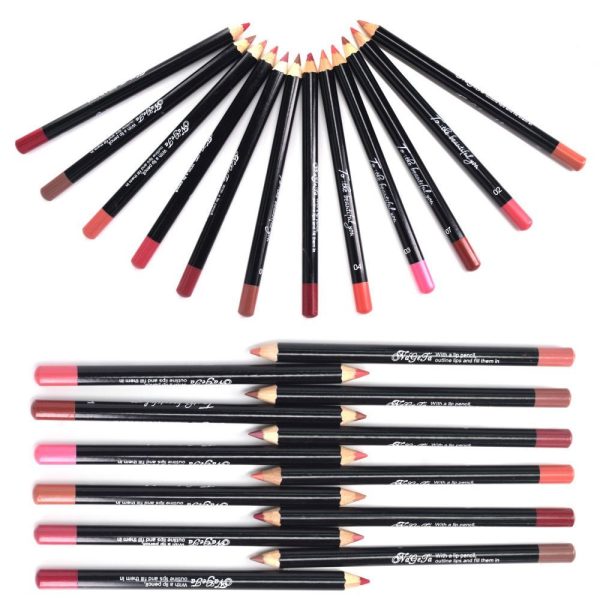 12 Assorted Colors Lipstick Eyeliner Pen