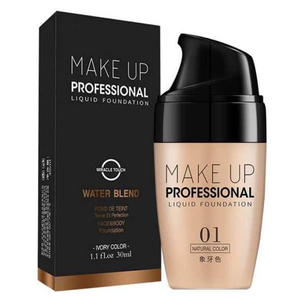 Face Make Up Foundation Cream Professional Full Coverage Liquid Oil Control Concealer Foundation Base Cosmetics