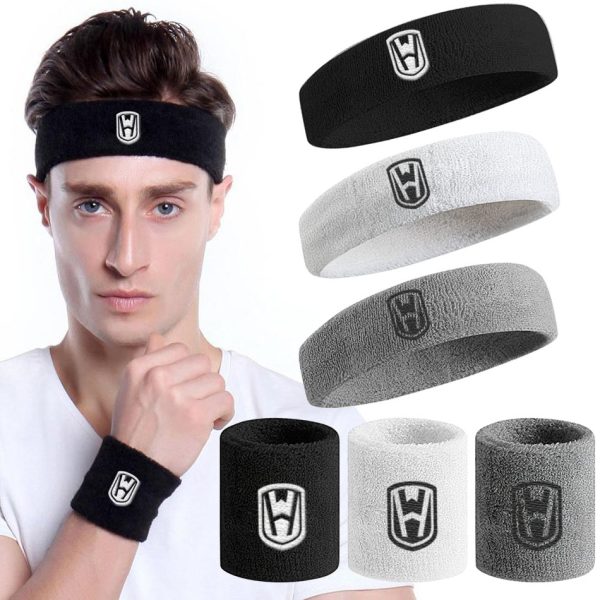 Men Basketball Sports Gym Fitness Sweat Band Volleyball Tennis