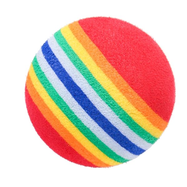 Rainbow EVA Cat Toys Ball Interactive Cat Dog Play - Image 5