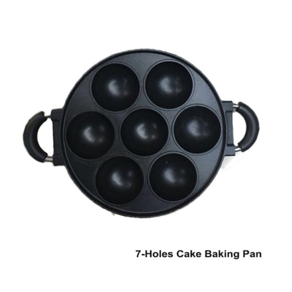 7-Hole Cake Cooking Pan Cast Iron Omelette Pan - Image 5