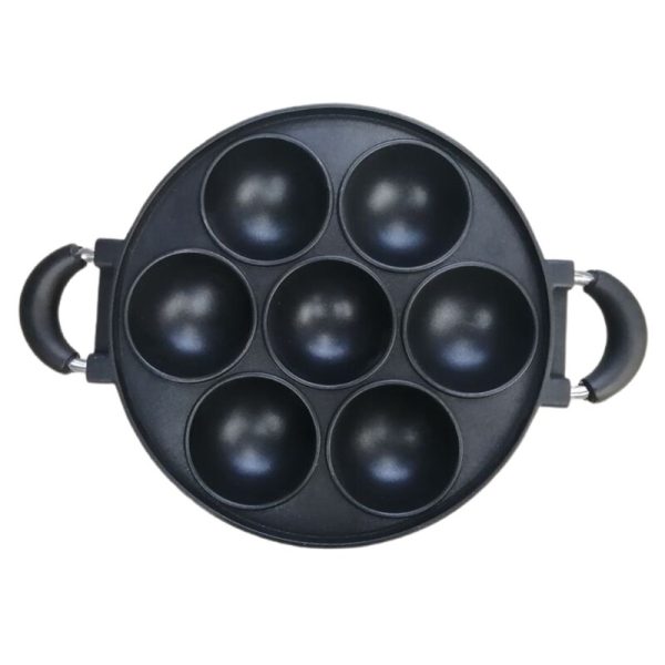 7-Hole Cake Cooking Pan Cast Iron Omelette Pan - Image 4
