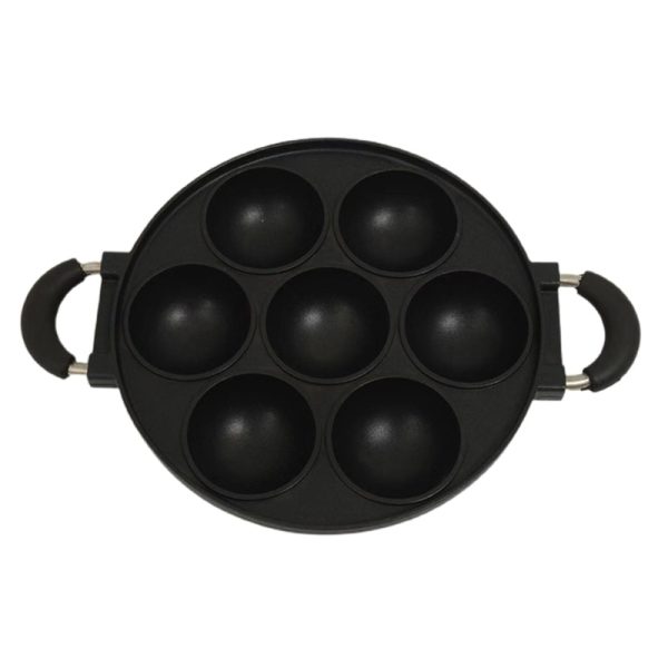 7-Hole Cake Cooking Pan Cast Iron Omelette Pan - Image 2