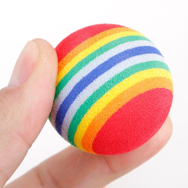 Rainbow EVA Cat Toys Ball Interactive Cat Dog Play - Image 4