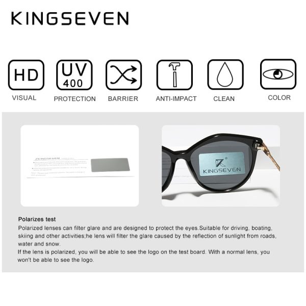 KINGSEVEN 2022 Polarized Women's Sunglasses Gradient Lens - Image 5