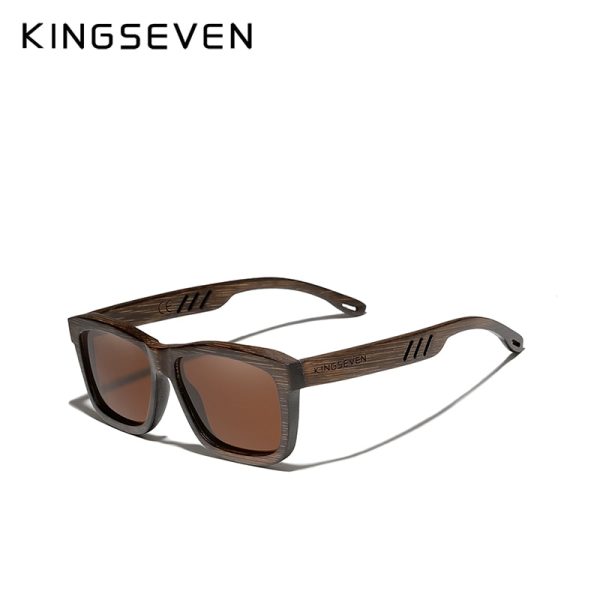 KINGSEVEN New Brand Design Handmade Natural Wooden Bamboo Sunglasses - Image 2