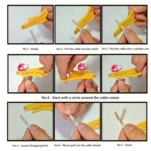 Mini Portable Wire Stripper Knife Crimper Pliers Crimping Tool - Image 6