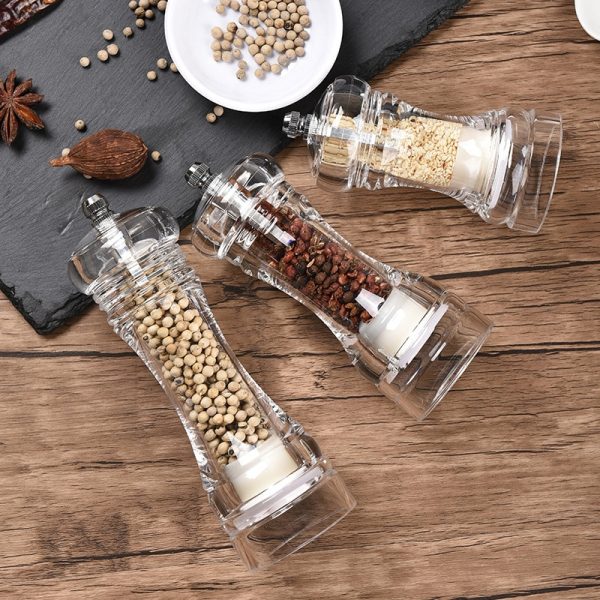 Pepper Grinder- Acrylic Salt and Pepper Shakers Adjustable Coarseness by Ceramic Rotor kitchen accessories - Image 6