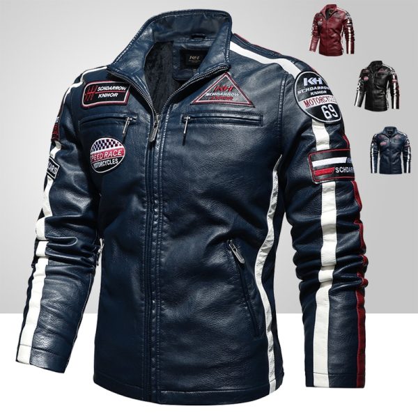 Mens Vintage Motorcycle Jacket - Image 2