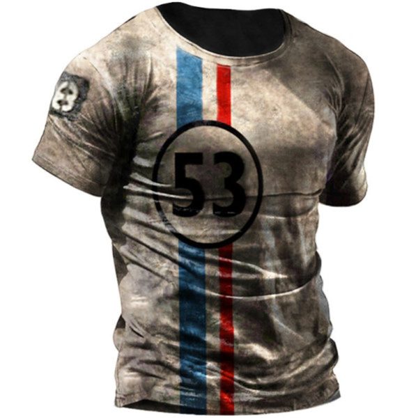 Vintage T Shirts for Men 3D Print American Tee Top - Image 3