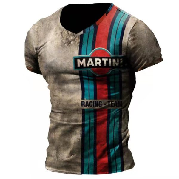 Vintage T Shirts for Men 3D Print American Tee Top - Image 2