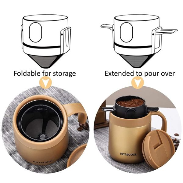 Reusable Portable Stainless Steel Drip Coffee Filter - Image 4