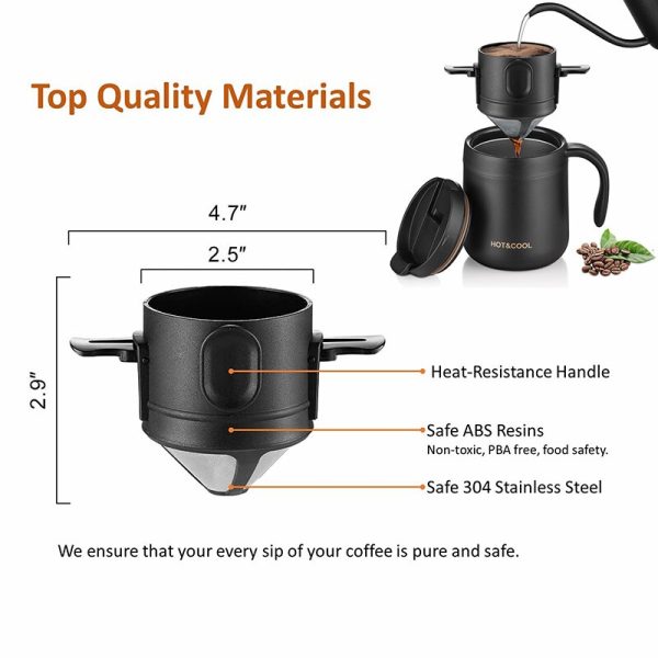 Reusable Portable Stainless Steel Drip Coffee Filter - Image 5