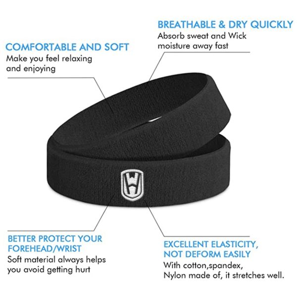 Men Basketball Sports Gym Fitness Sweat Band Volleyball Tennis - Image 3