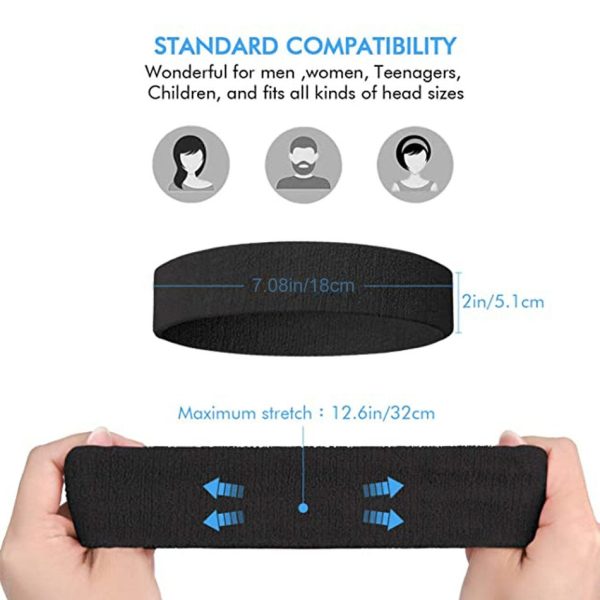 Men Basketball Sports Gym Fitness Sweat Band Volleyball Tennis - Image 4