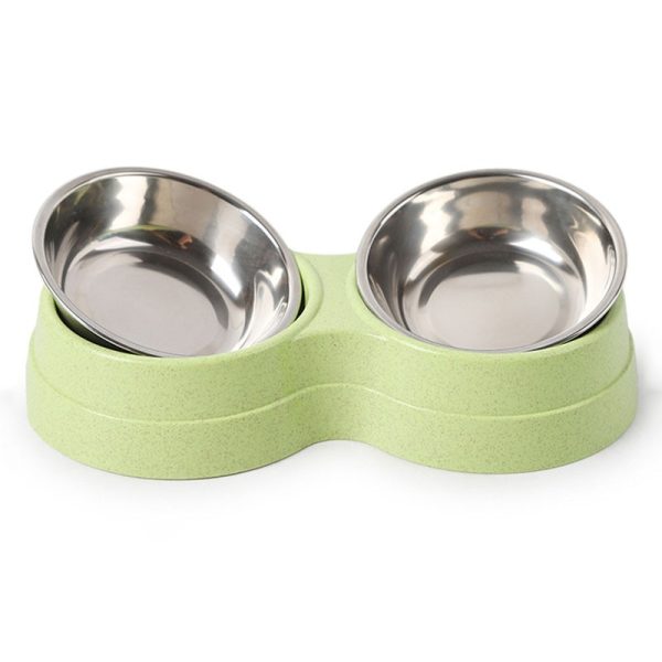 Cat Puppy Feeding Supplies Double Pet Bowls Dog Food Water Feeder Stainless Steel Pet Drinking Dish Feeder Small Dog Accessories - Image 5