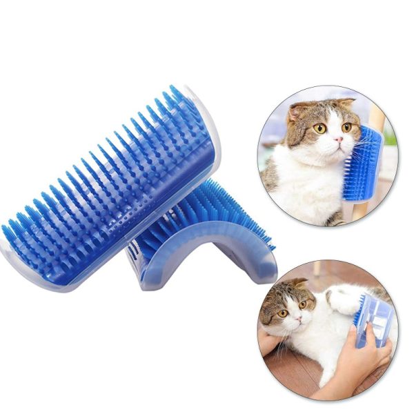 Cat Self Groomer With Catnip Soft Cats Wall Corner Massage Cat Comb Brush Rubs The Face With A Tickling Comb Pet Grooming Supply - Image 4