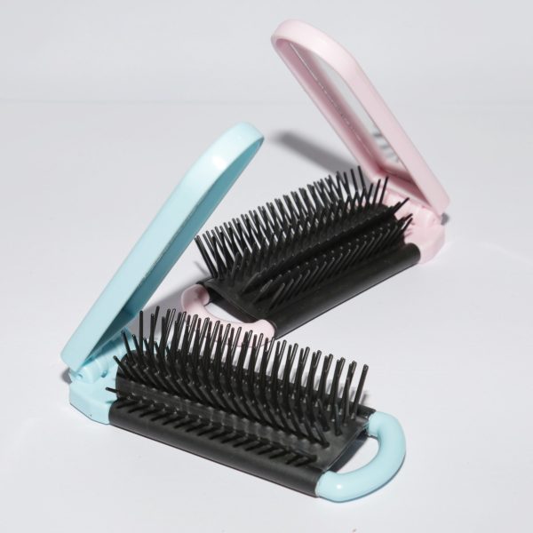 Custom Logo Printing Folding Brush and Mirror, Beaty Brush with Mirror, Support Custom Logo - Image 4