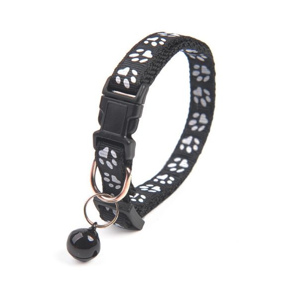Cute Bell Pet Collar 10 Colors Teddy Bomei Dog Cartoon Footprint Cat Collar Cat Supplies Pets Collars Leads Product Dropshipping - Image 6