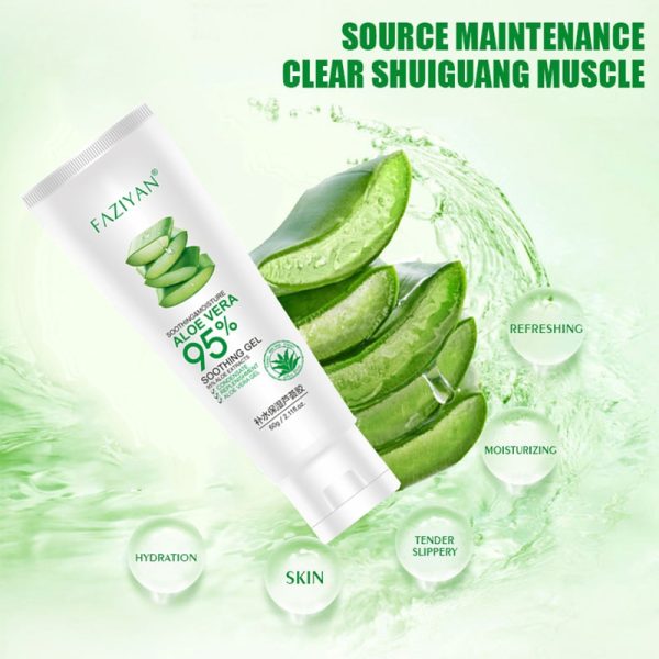 Deep hydration Face Cream Acne Treatment Fade Scars Skincare Aloe Vera Gel Repair After Sunburn Sooth Skin Face Moisturizer 60g - Image 3