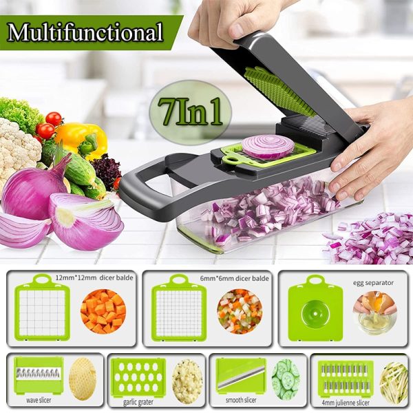 Multifunctional Vegetable Cutter Kitchen Household Circular Vegetable Cutter Grater Hand Slicer Kitchen Tool Home Gadgets - Image 3