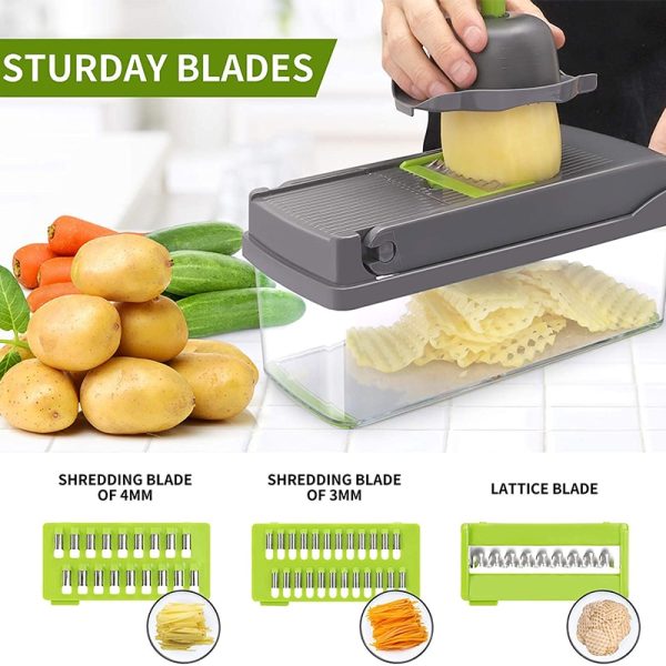 Multifunctional Vegetable Cutter Kitchen Household Circular Vegetable Cutter Grater Hand Slicer Kitchen Tool Home Gadgets - Image 4