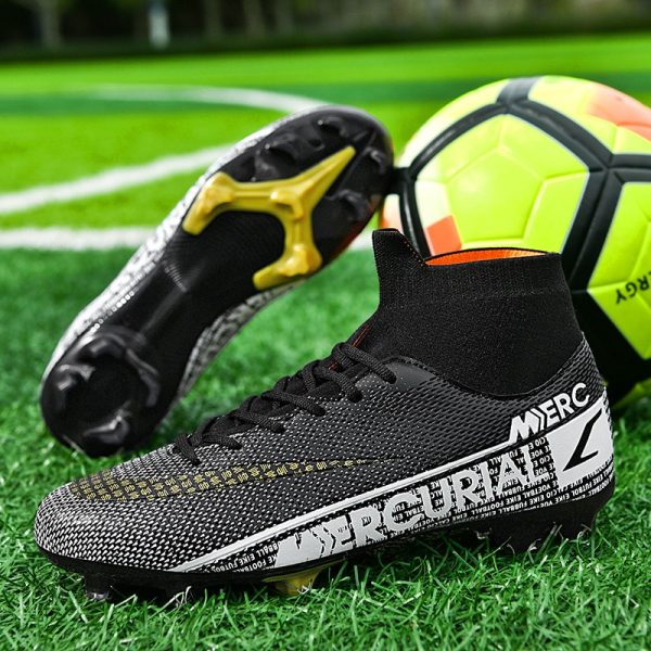 New Sports Soccer Shoes for Men TF/FG High Ankle Football Boots Light and Soft Bottom Adults Outdoor Cleats Size 36-45 - Image 2