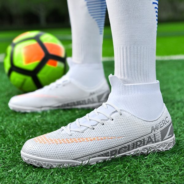 New Sports Soccer Shoes for Men TF/FG High Ankle Football Boots Light and Soft Bottom Adults Outdoor Cleats Size 36-45 - Image 4